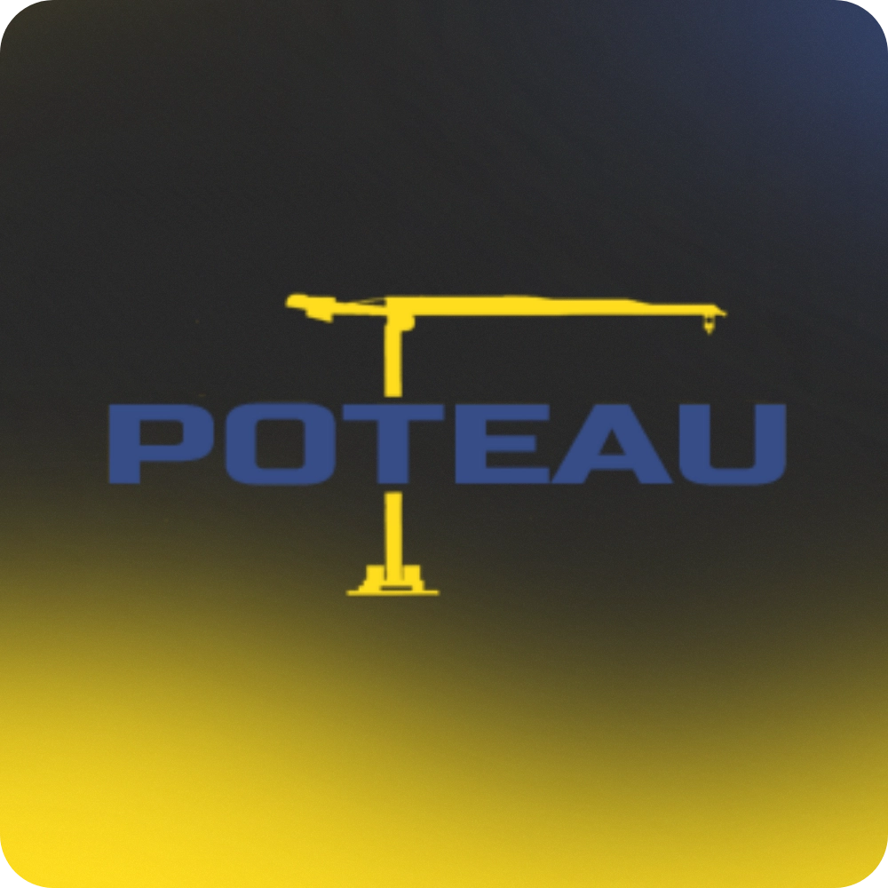 Création logo pour entreprise location et vente grues de chantier - Grues Poteau